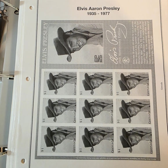 Elvis Presley Stamp Collection Album - Black - Picture 4 of 9